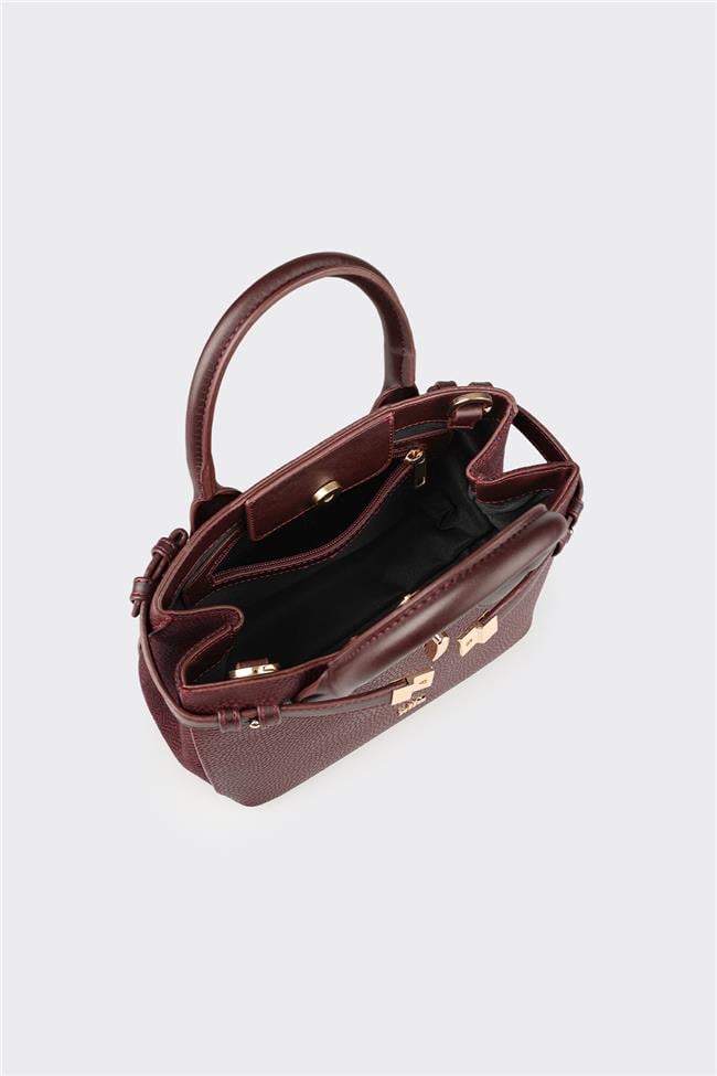 Bordo Kadın Küçük El Çantası