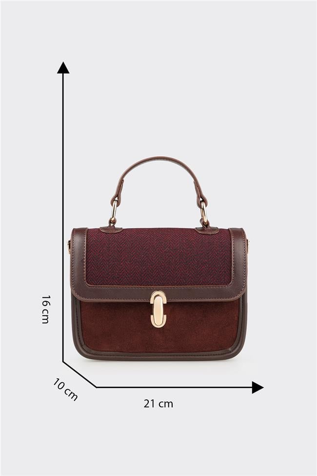 Bordo Kadın Küçük El Çantası