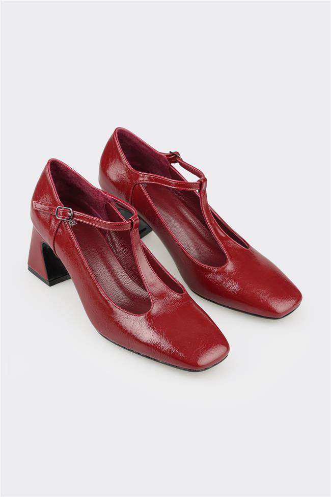 Bordo Kadın Topuklu Ayakkabı
