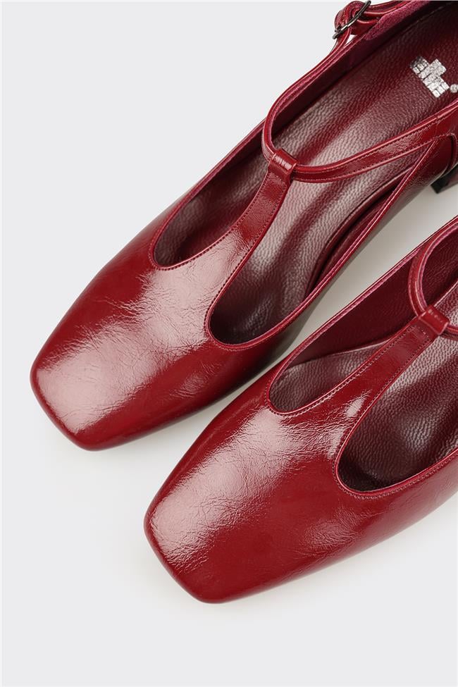 Bordo Kadın Topuklu Ayakkabı