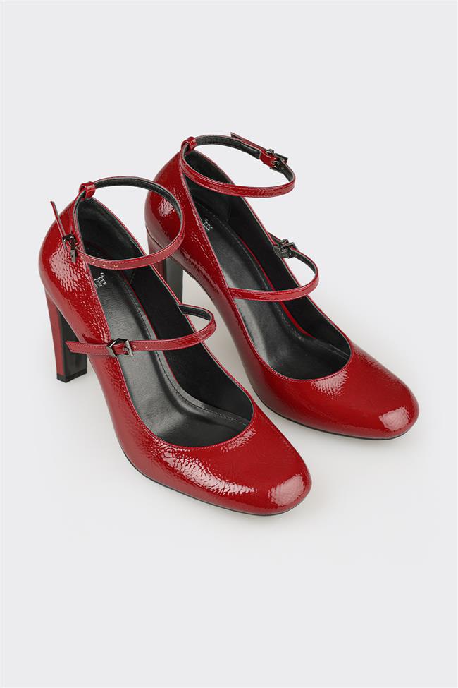 Bordo Kadın Yüksek Topuk Ayakkabı