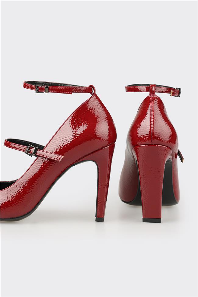 Bordo Kadın Yüksek Topuk Ayakkabı