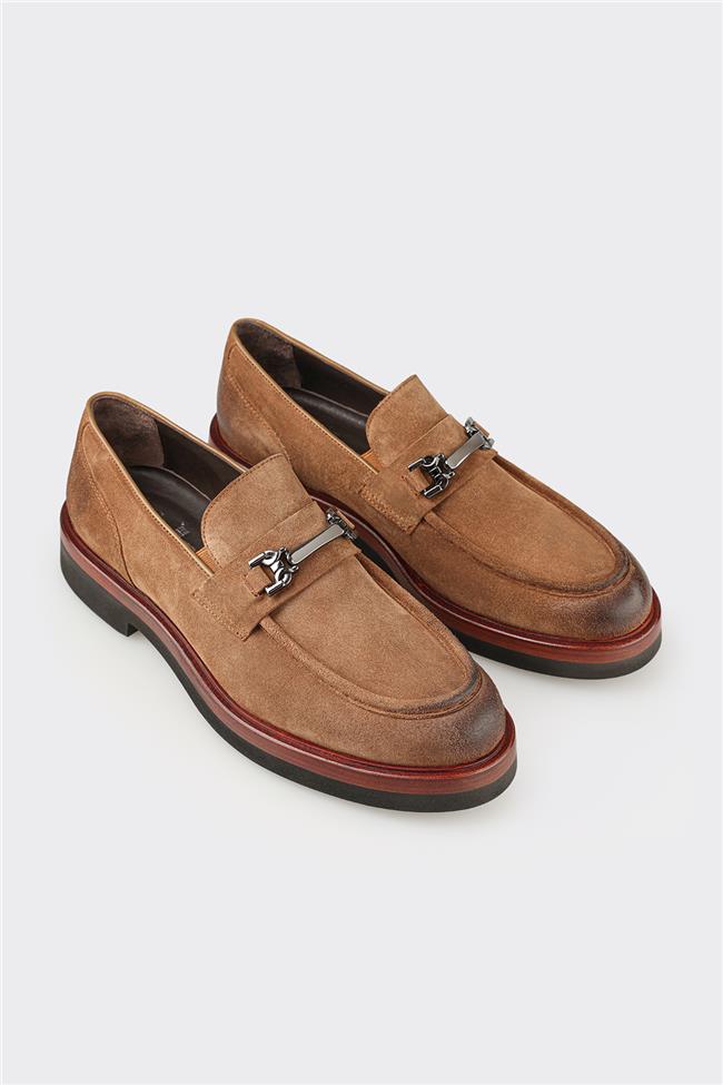 Camel Deri Erkek Günlük Ayakkabı