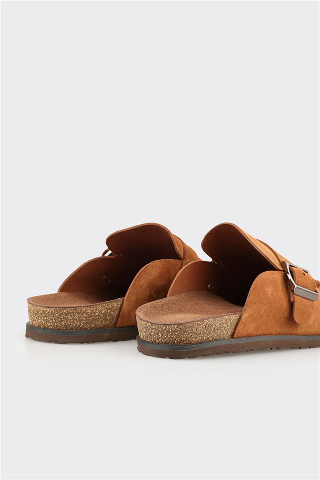 Camel Deri Erkek Terlik