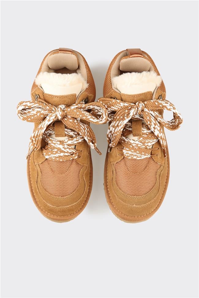 Camel Deri Kadın Günlük Ayakkabı