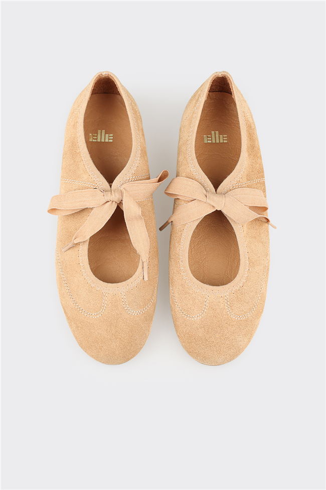 Camel Deri Kadın Günlük Ayakkabı