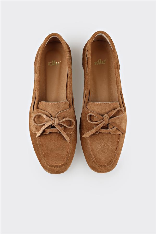 Camel Deri Kadın Günlük Ayakkabı