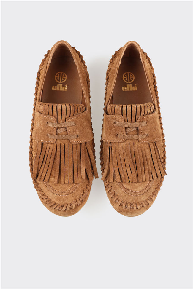 Camel Deri Kadın Günlük Ayakkabı