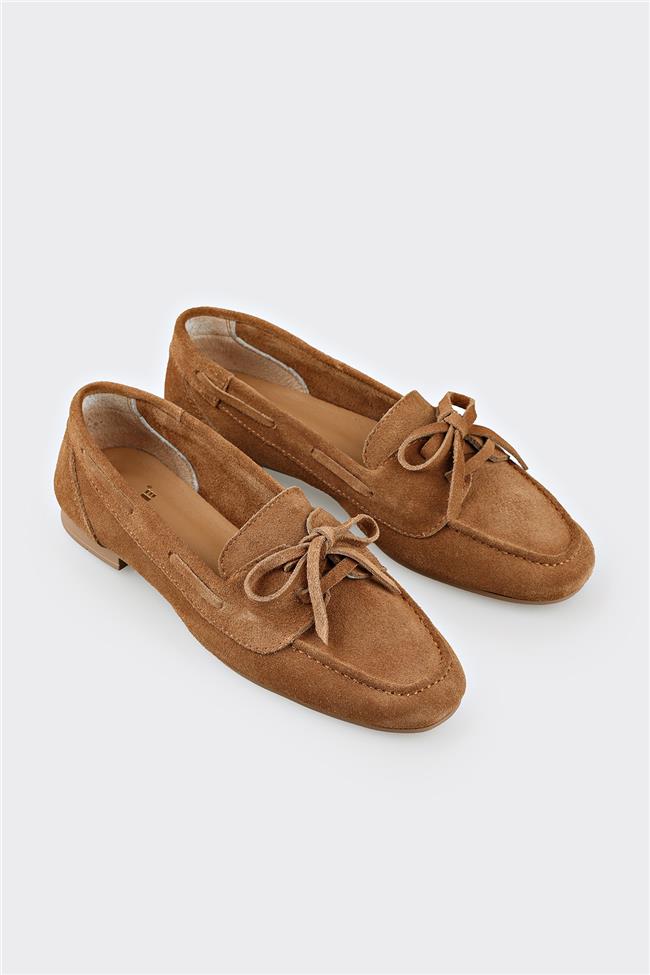 Camel Deri Kadın Günlük Ayakkabı