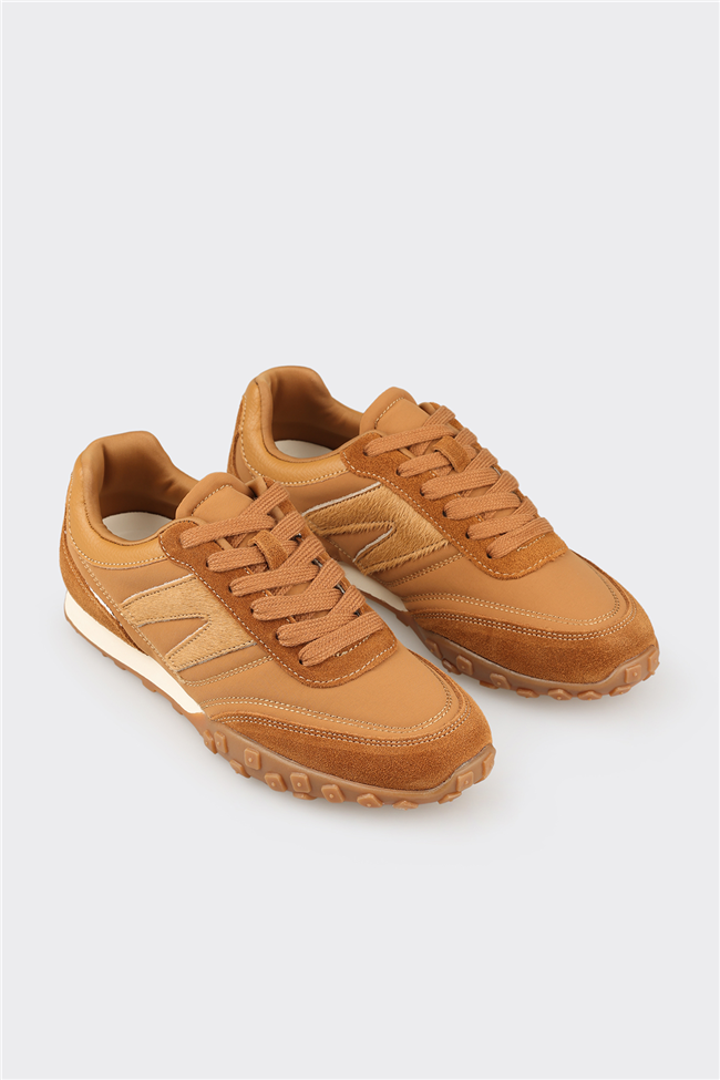 Camel Deri Kadın Spor Ayakkabı