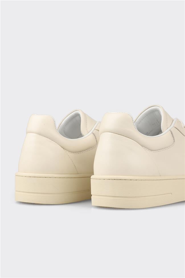 Ekru Deri Erkek Spor Ayakkabı