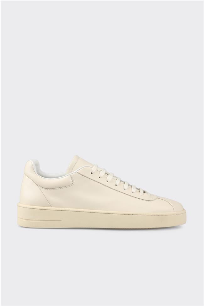 Ekru Deri Erkek Spor Ayakkabı