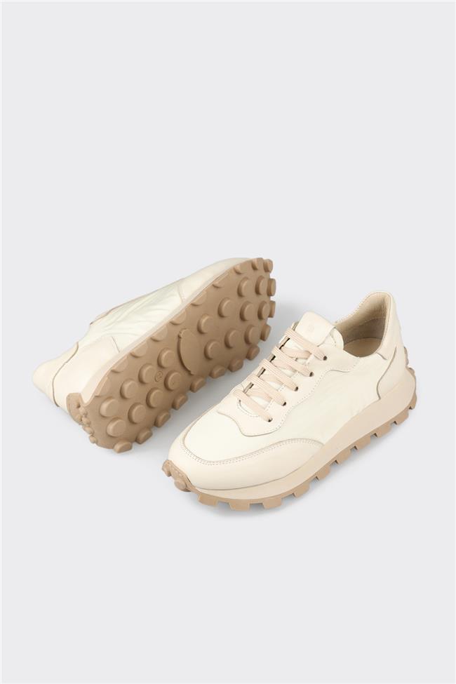 Ekru Kadın Spor Ayakkabı