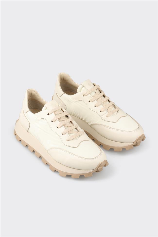 Ekru Kadın Spor Ayakkabı