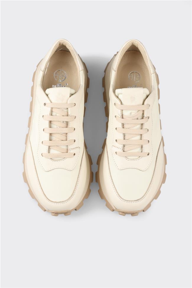 Ekru Kadın Spor Ayakkabı