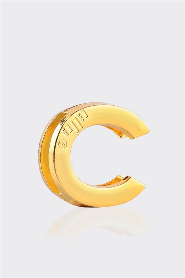 C Harfi Gold Çanta Charm