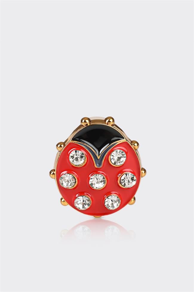 Uğur Böceği Figürlü Çanta Charm