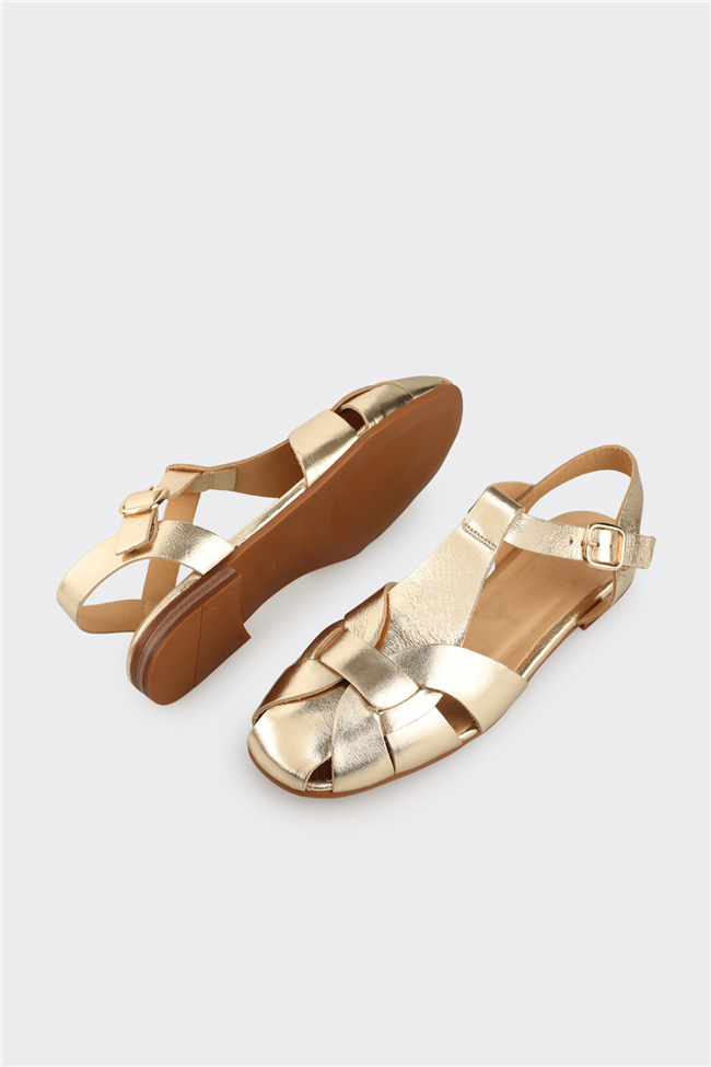 Gold Deri Kadın Günlük Ayakkabı