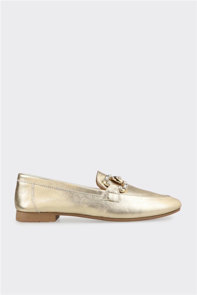 Gold Deri Kadın Günlük Ayakkabı