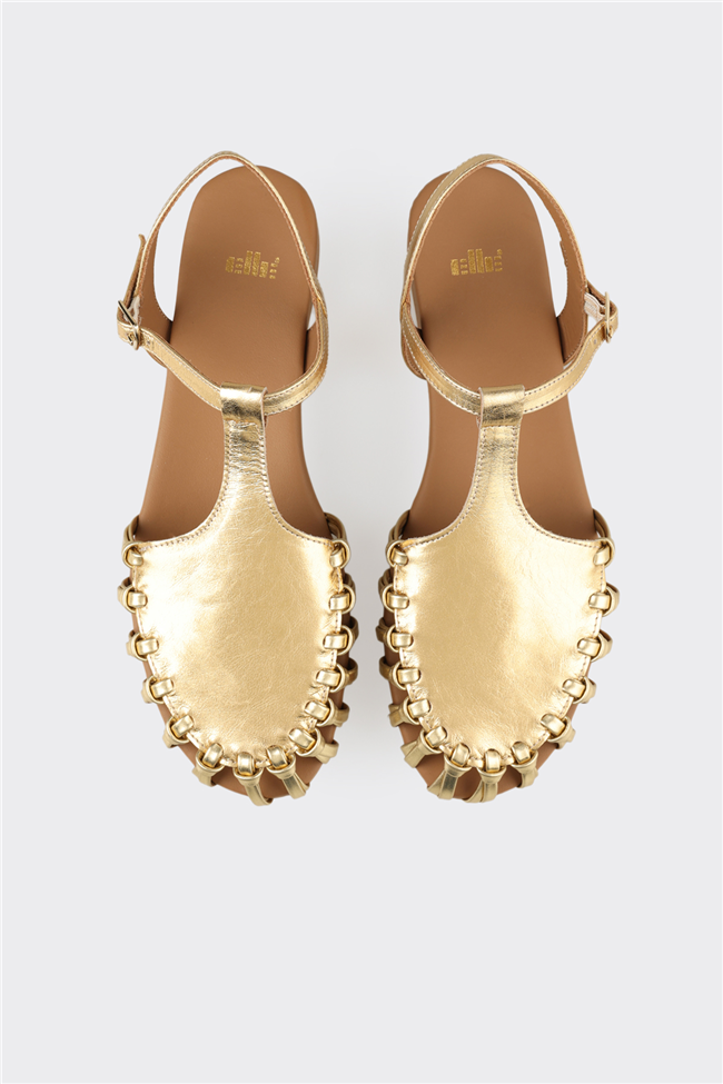 Gold Deri Kadın Günlük Ayakkabı