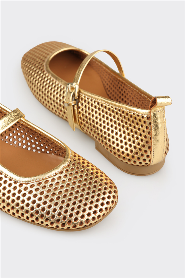 Gold Deri Kadın Günlük Ayakkabı