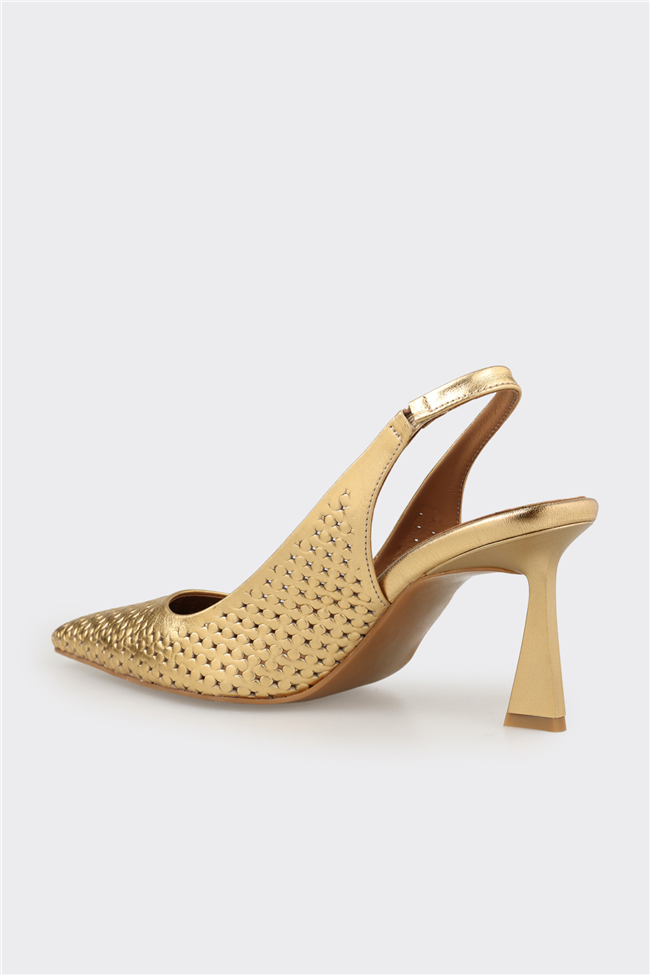 Gold Deri Kadın Klasik Ayakkabı