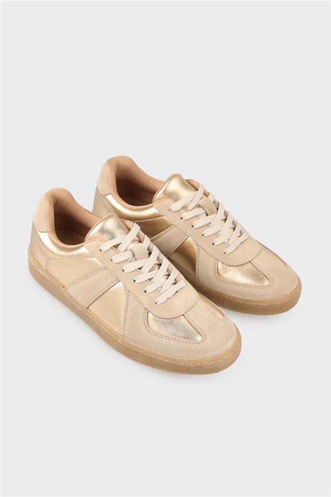 Gold Deri Kadın Spor Ayakkabı