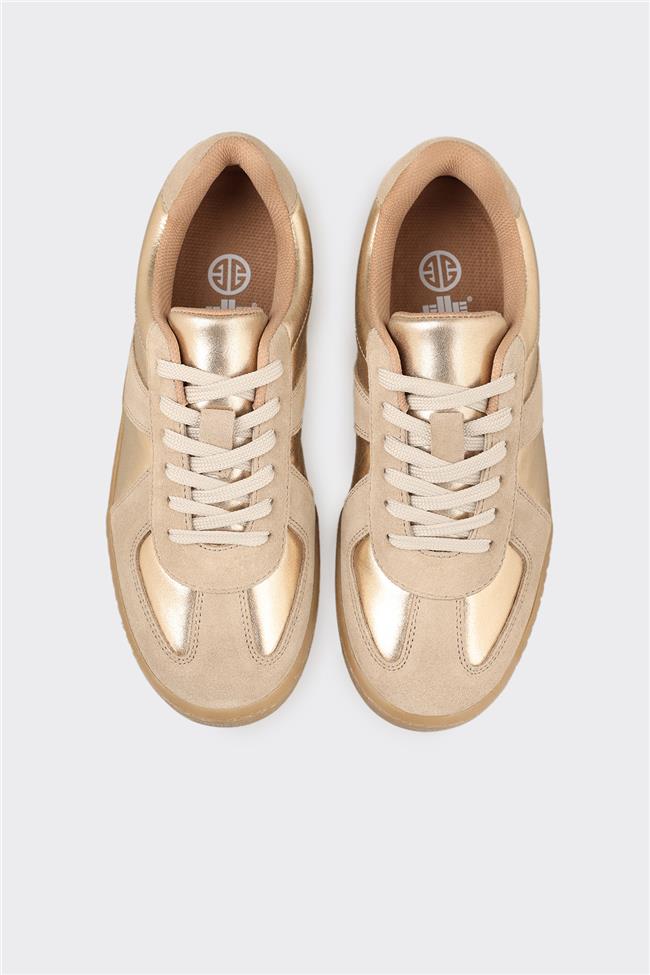 Gold Deri Kadın Spor Ayakkabı