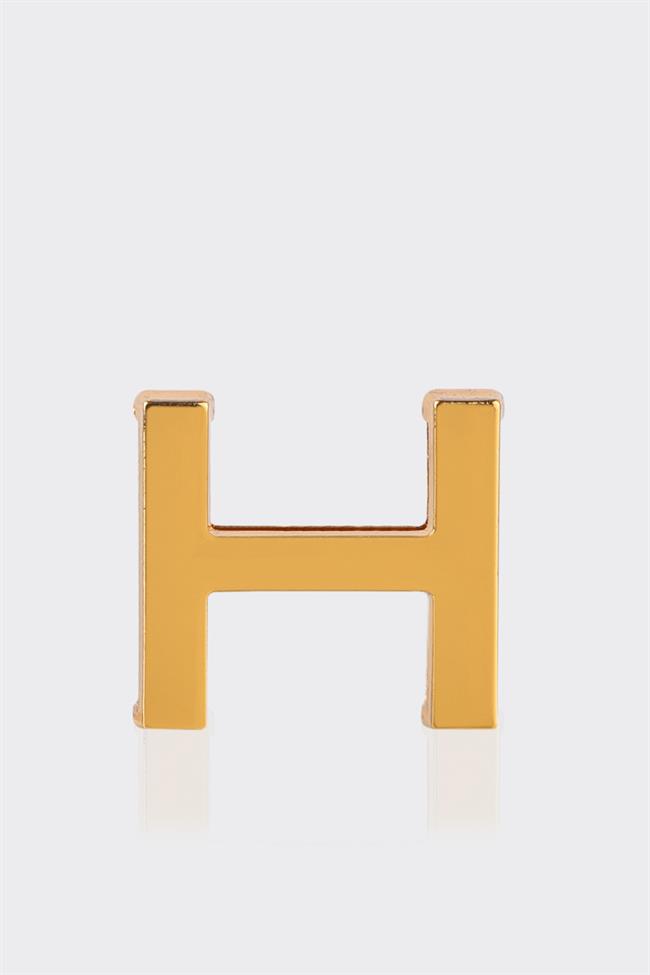 H Harfi Gold Çanta Charm