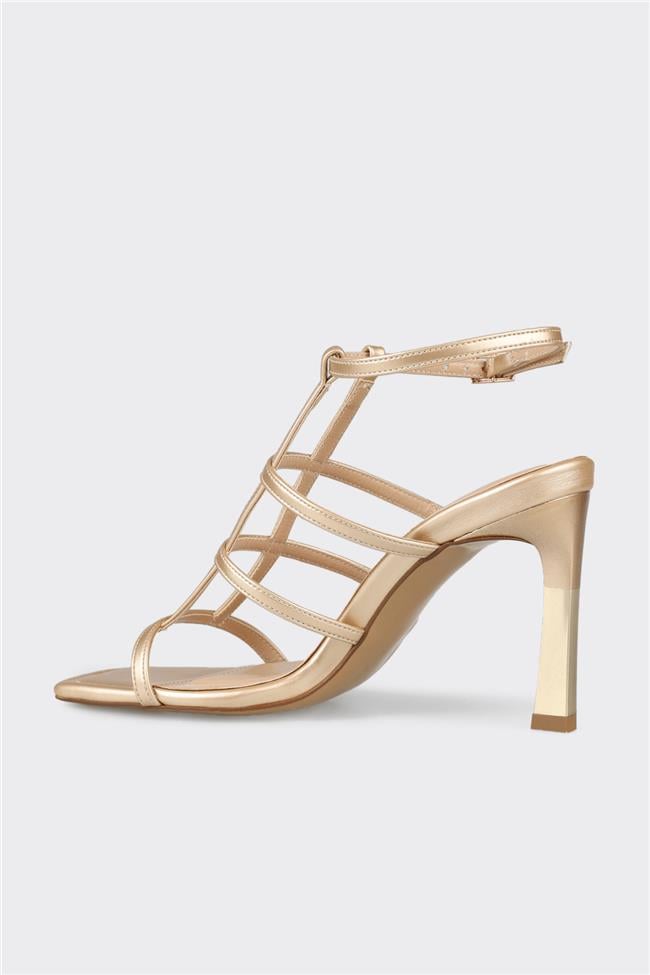 Gold Kadın Topuklu Sandalet