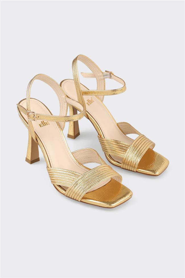 Gold Kadın Topuklu Sandalet