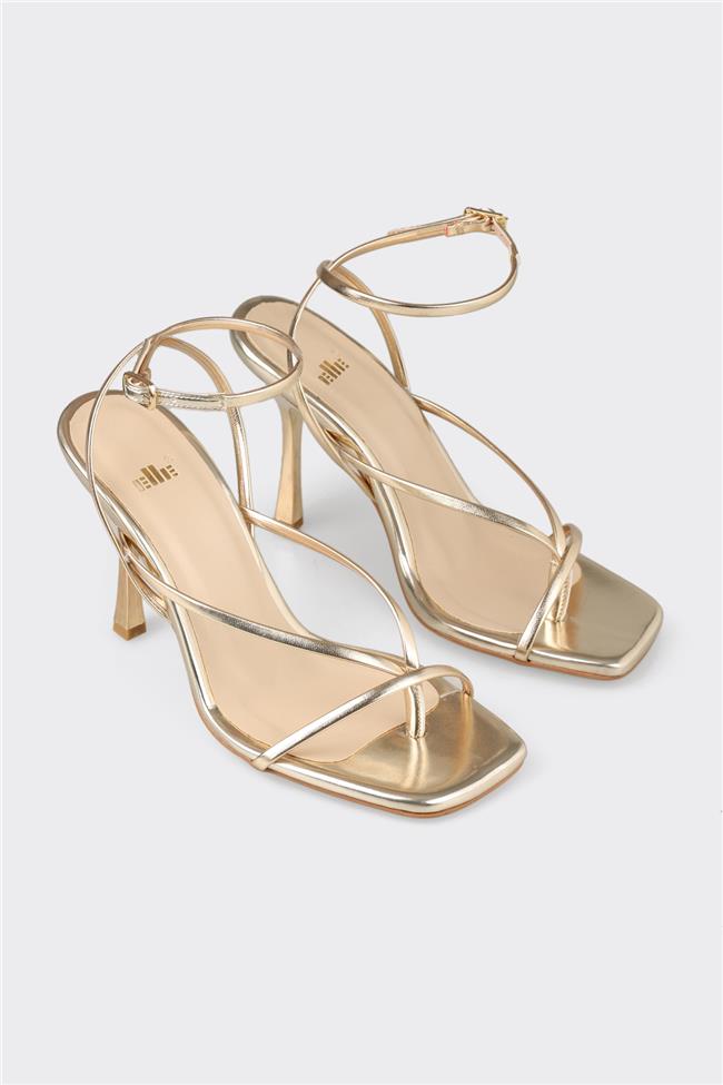 Gold Kadın Topuklu Sandalet