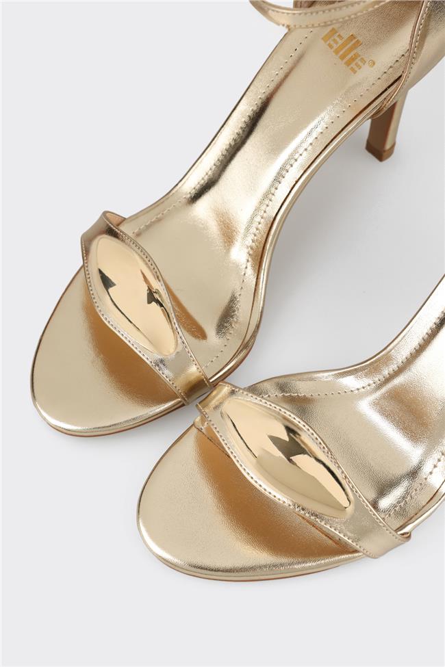 Gold Kadın Topuklu Sandalet