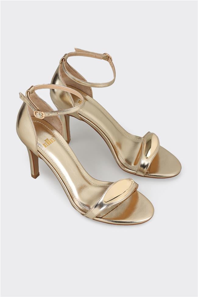 Gold Kadın Topuklu Sandalet