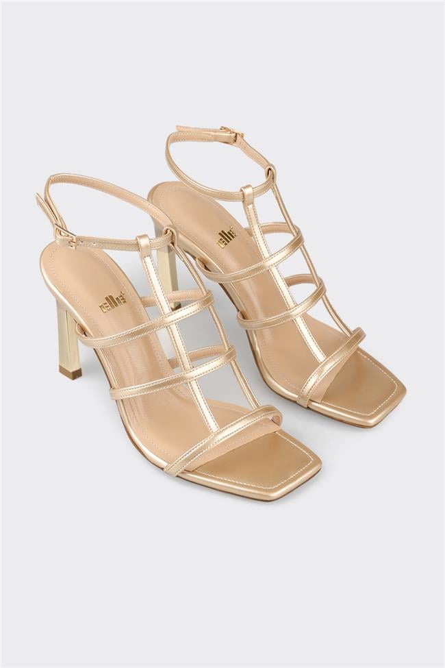Gold Kadın Topuklu Sandalet