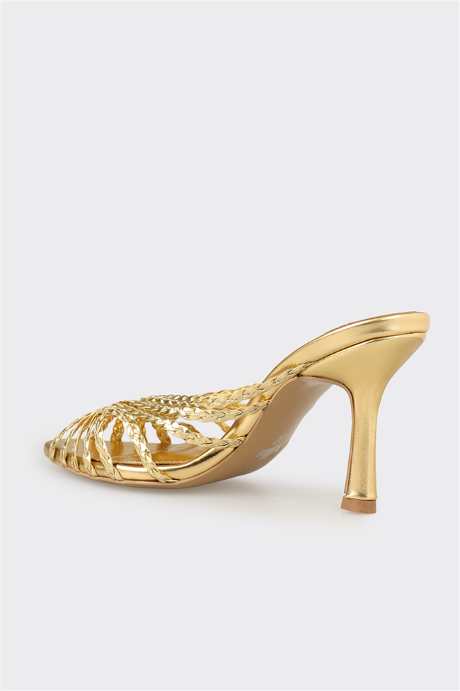 Gold Kadın Topuklu Terlik