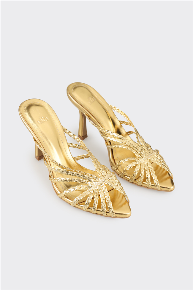 Gold Kadın Topuklu Terlik