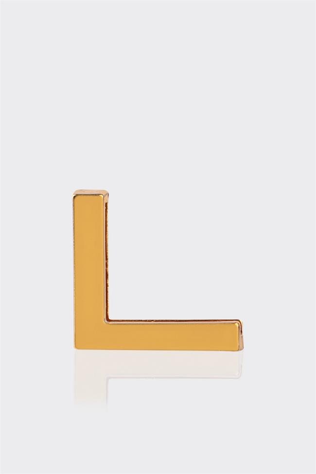 L Harfi Gold Çanta Charm