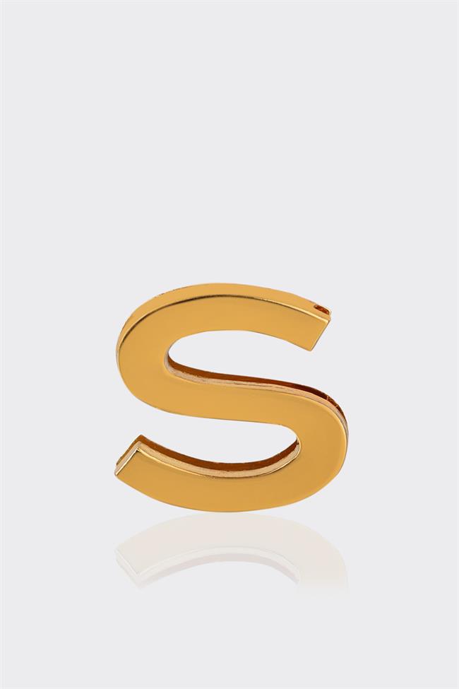 S Harfi Gold Çanta Charm
