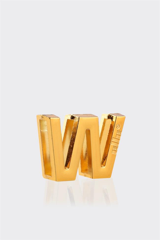 W Harfi Gold Çanta Charm