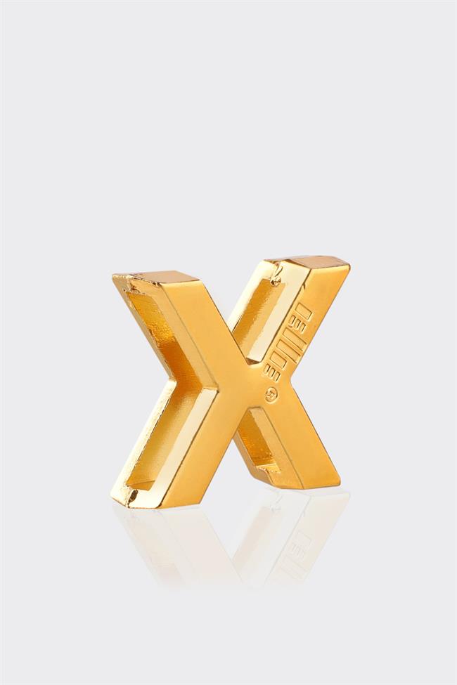 X Harfi Gold Çanta Charm