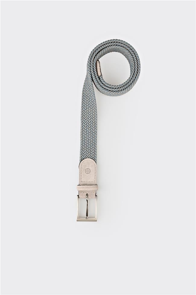 Gri Deri Erkek Kemer