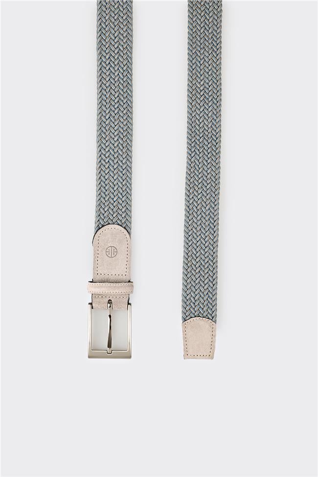 Gri Deri Erkek Kemer