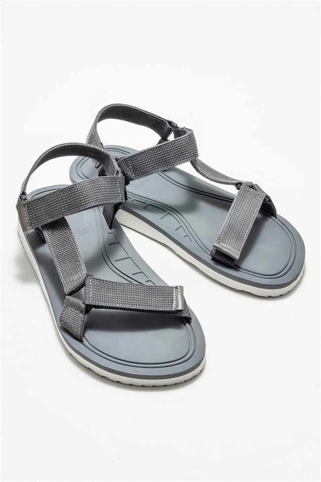 Gri Erkek Günlük Sandalet