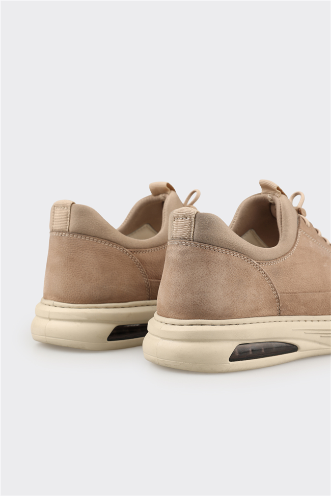 Gri Deri Erkek Spor Ayakkabı