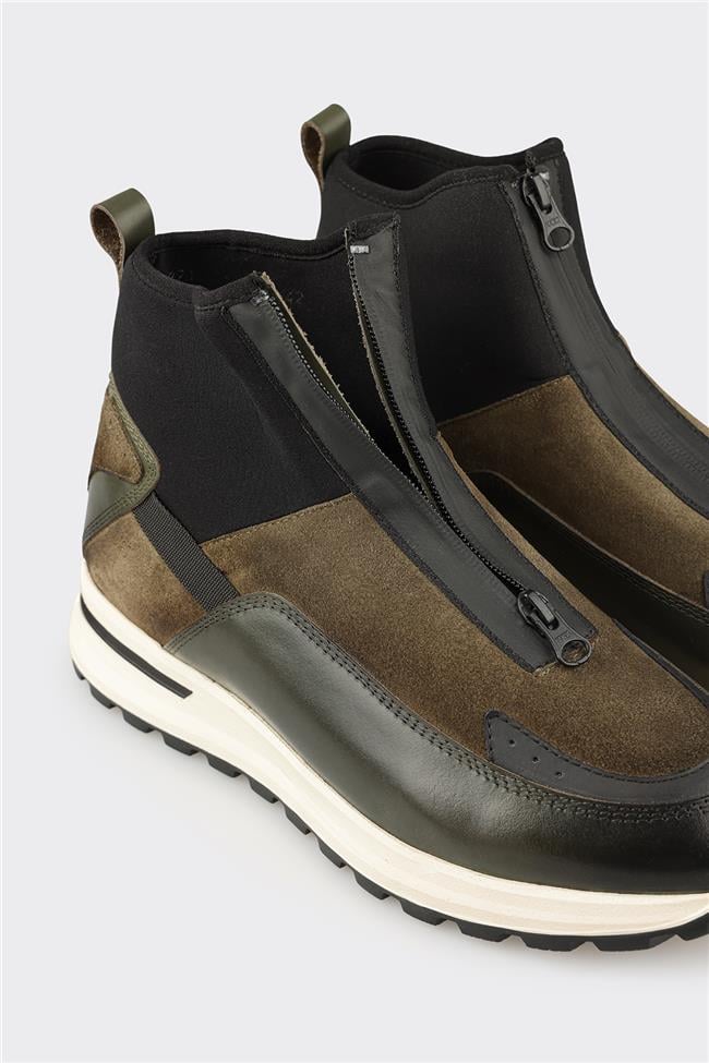 Haki Deri Erkek Spor Bot