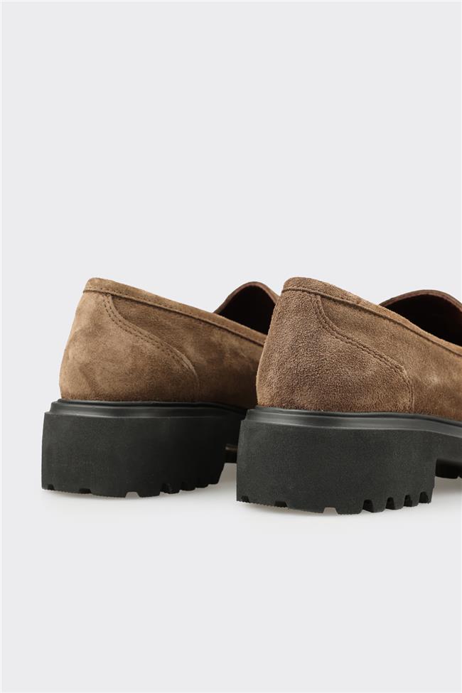 Haki Deri Kadın Günlük Ayakkabı