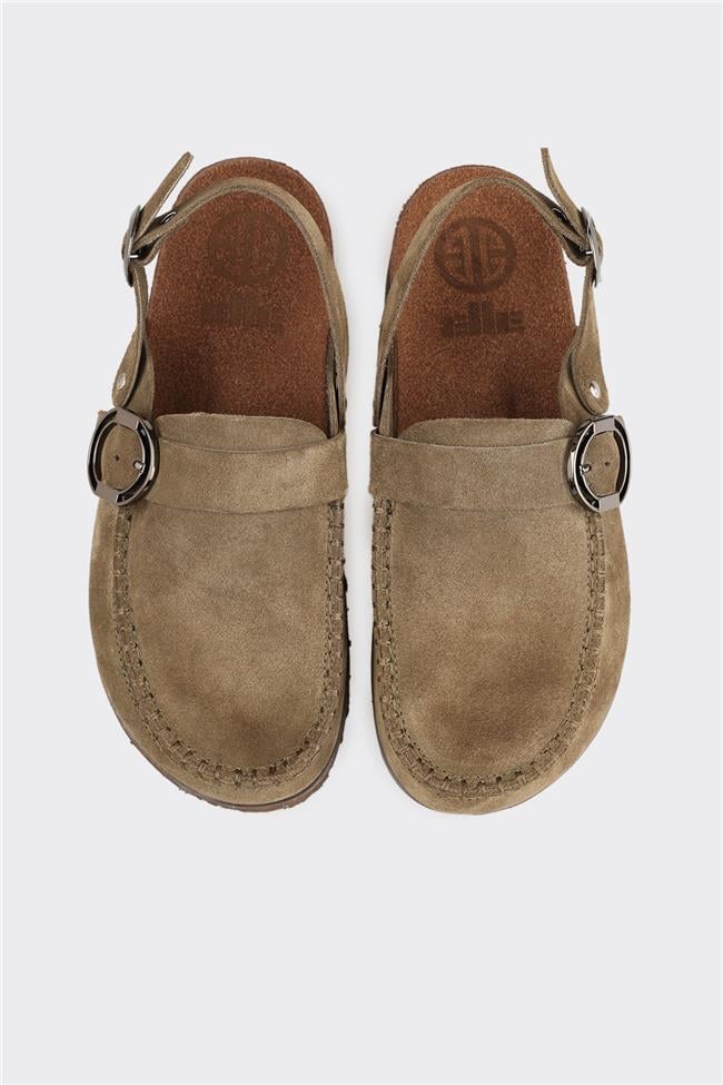 Haki Deri Kadın Terlik