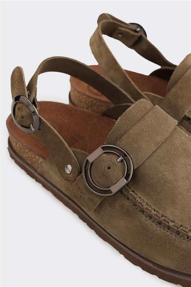 Haki Deri Kadın Terlik