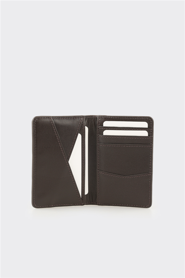 Kahve Deri Erkek Kartlık